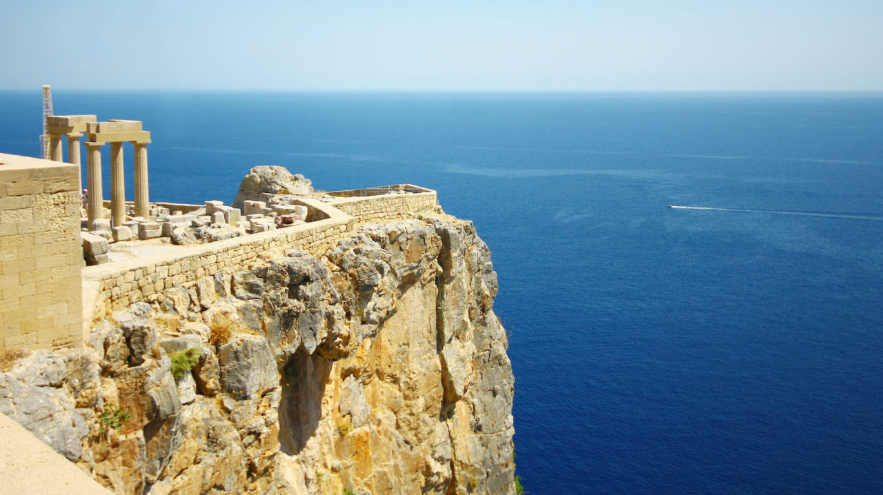 Akropolis van Lindos op het Griekse eiland Rhodos